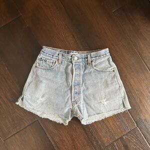 RE/DONE x Levi's Blue Jean Shorts High-Waisted Vintage Style